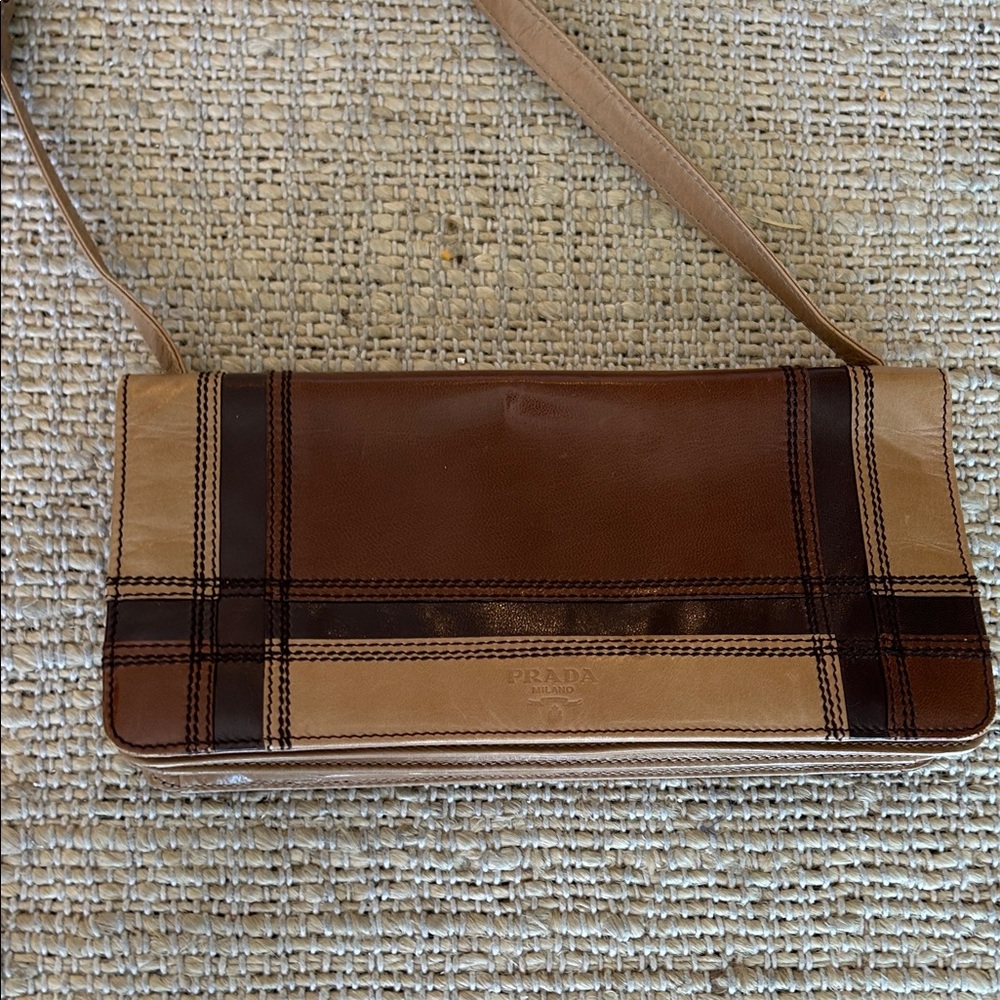 Prada Leather Bag in Brown and Tan